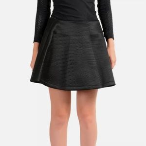 NWT Just CAVALLI 6 black flare mini Skirt